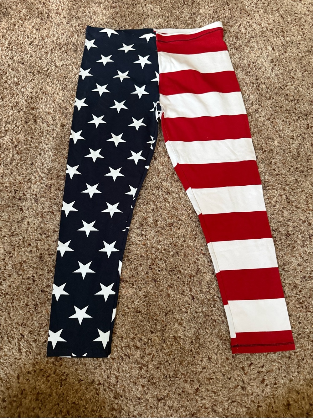Women's Patriotic Star & Stripe Leggings - Red, White & Blue